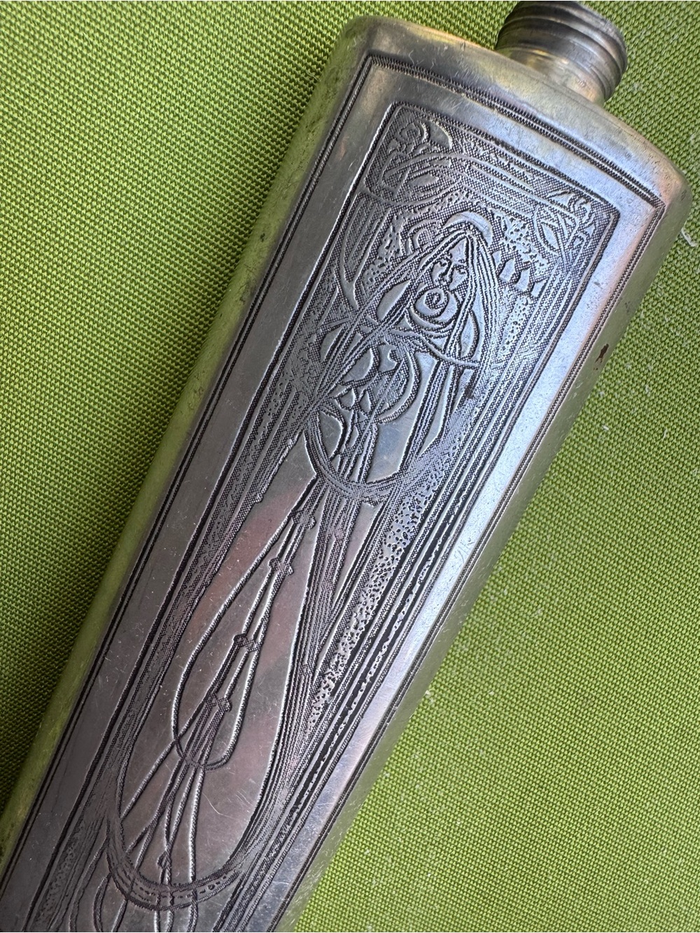 Charles Rennie Mackintosh Pewter Flask